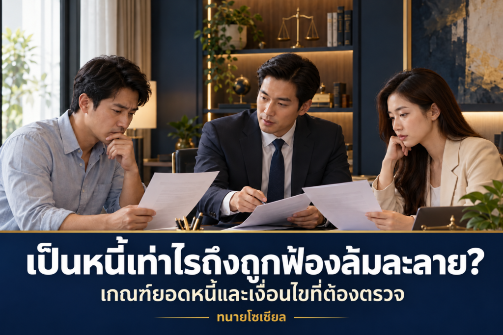 เป็นหนี้เท่าไรถึงถูกฟ้องล้มละลาย?